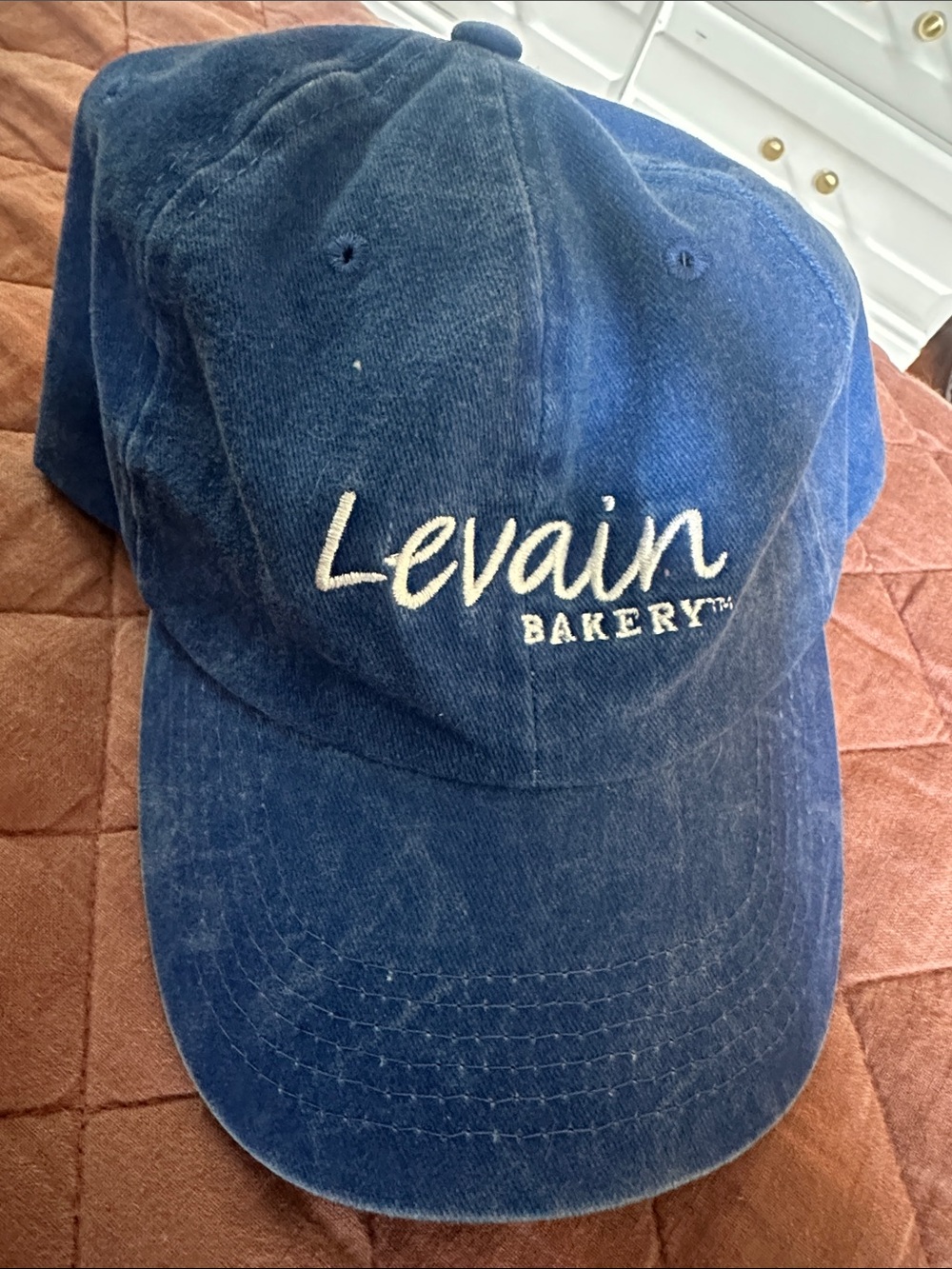 Levain Bakery Embroidered Navy Denim Cap